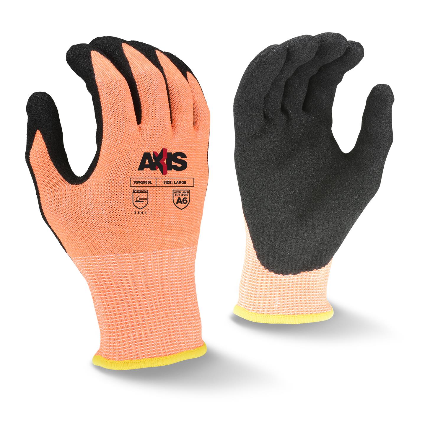 RADIANS AXIS RWG559 SANDY NITRILE PALM - Cut Resistant Gloves